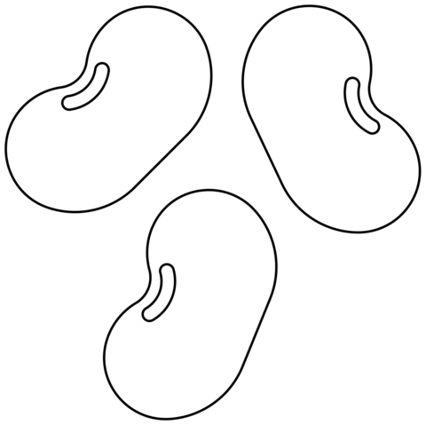 Beans Emoji Coloring Page